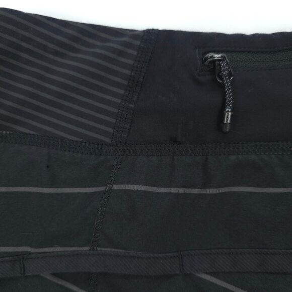 LULULEMON Run Speed Short Slalom Stripe Black Running Athleisure Sporty Gorpcore - Picture 6 of 9